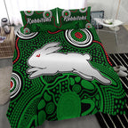 rabbitohs-indigenous-bedding-set-simple-green