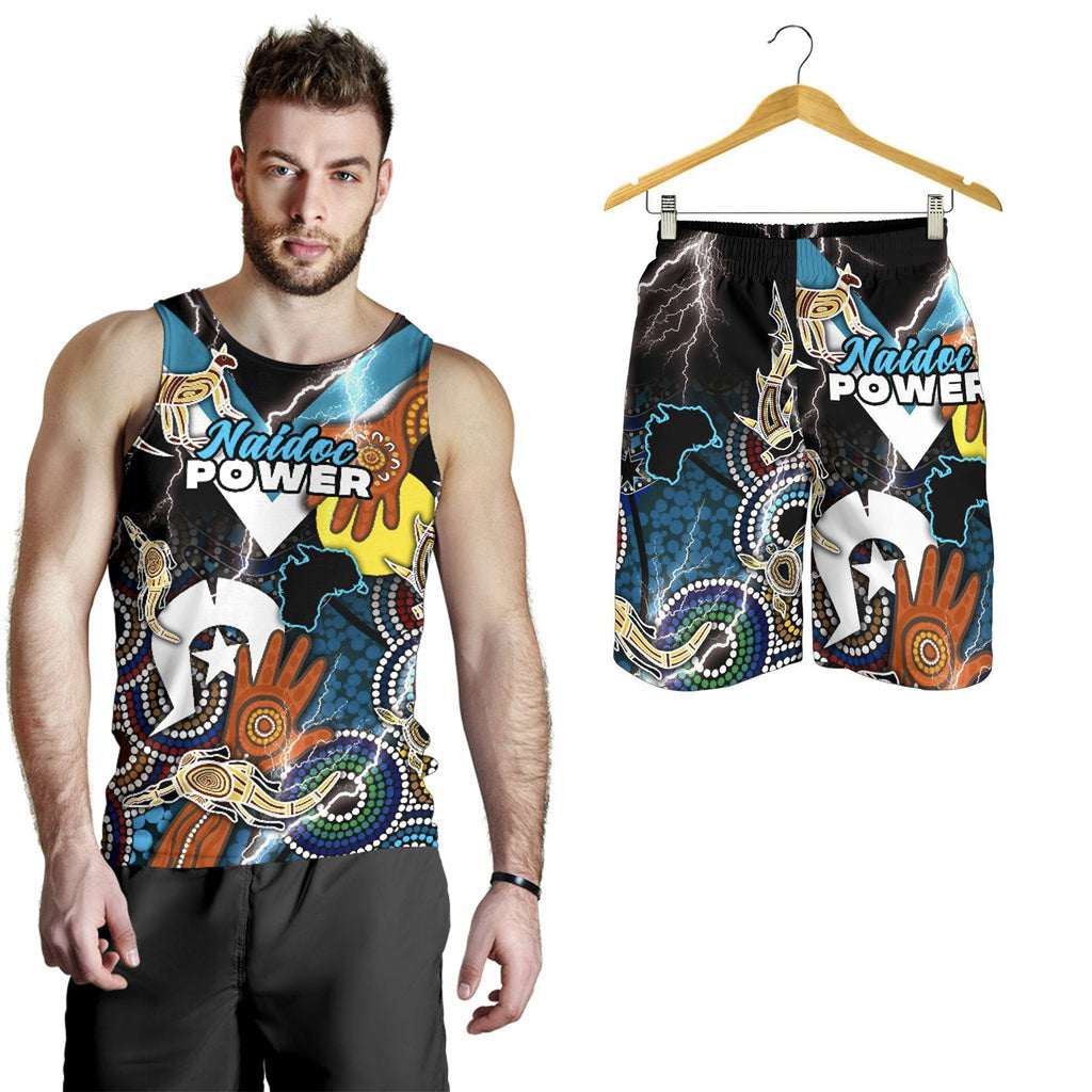 custom-personalised-combo-men-tank-top-and-men-short-power-naidoc-week-adelaide-special-version