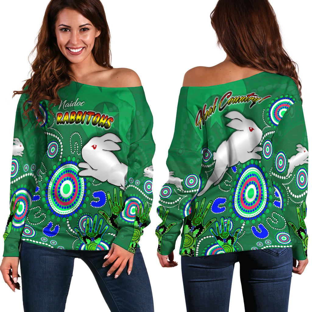 Naidoc Rabbitohs 2021 Off Shoulder Sweater Health Life LT13 - Vibe Hoodie