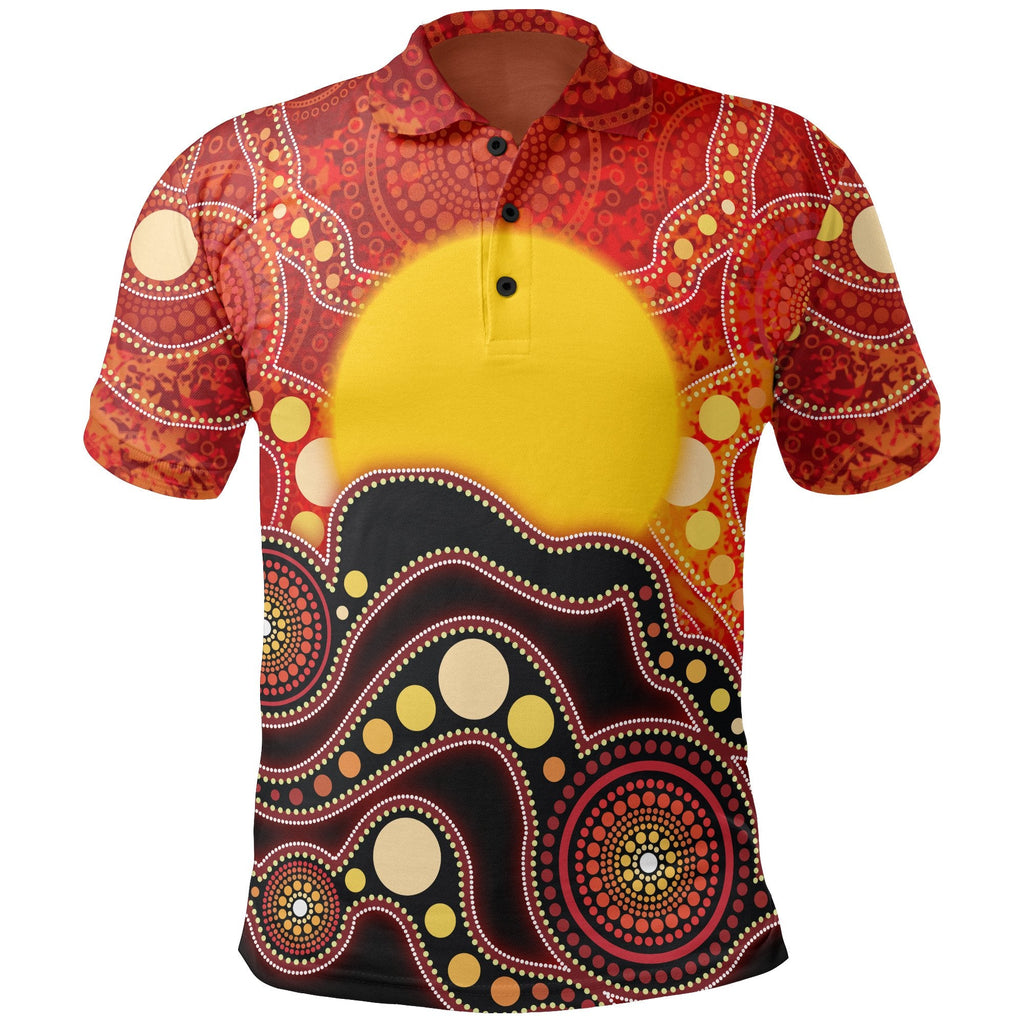 aboriginal-kid-polo-shirt-aboriginal-lives-matter-flag-dot-painting-art-for-kids