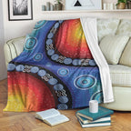 premium-blanket-aboriginal-color-dot-painting