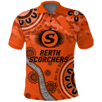 (Custom Personalised) Perth Scorchers ANZAC Day Aboriginal Polo Shirt - LT12