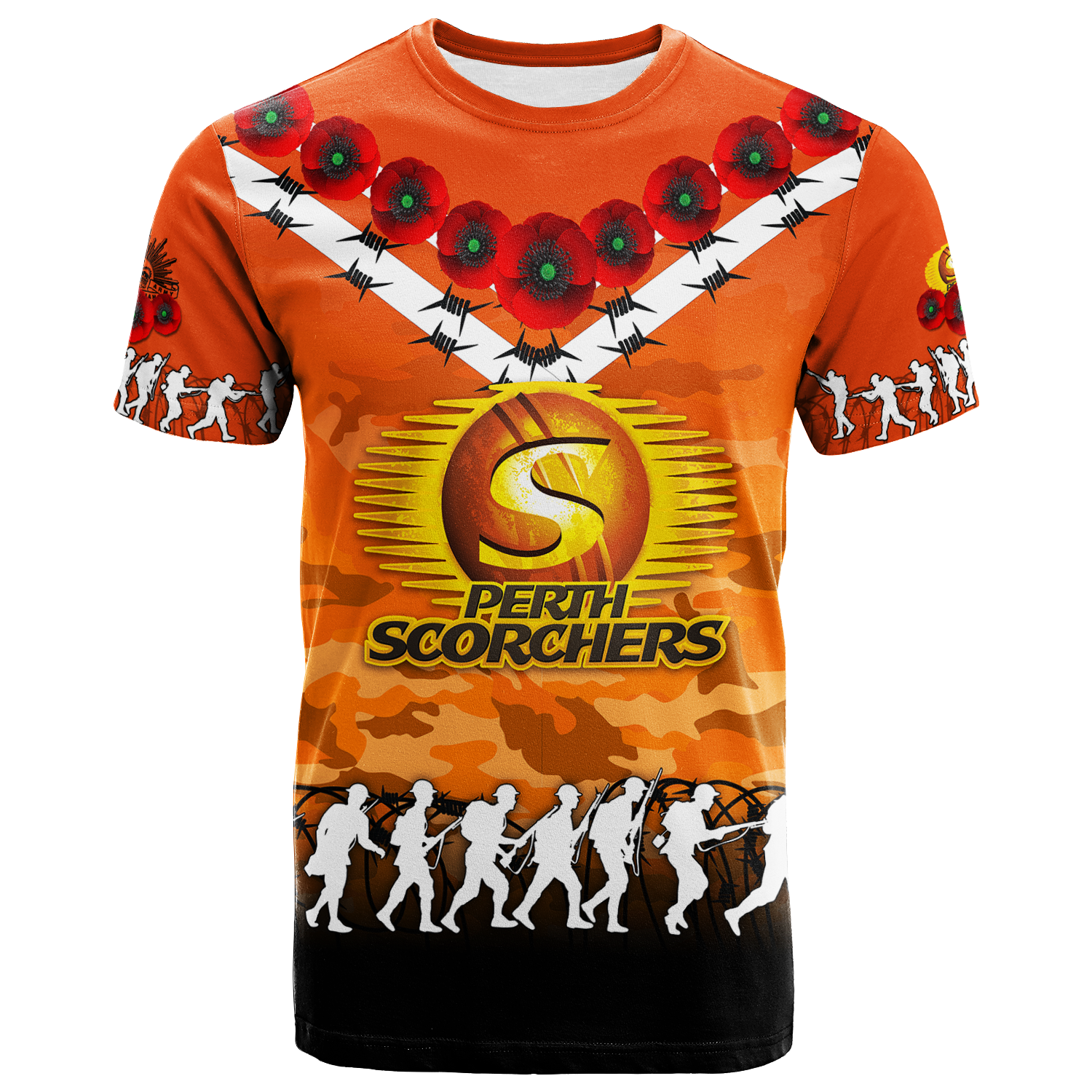 custom-personalised-perth-scorchers-anzac-2022-t-shirt-camouflage-with-poppy