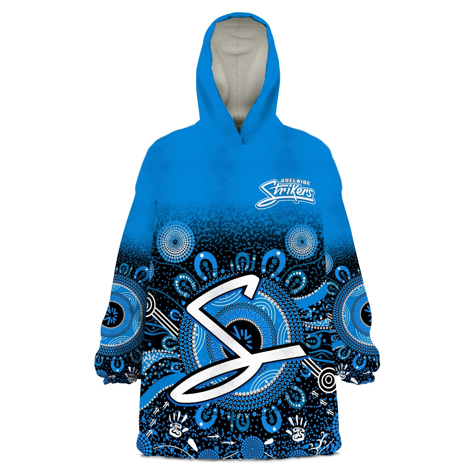 custom-text-and-number-adelaide-strikers-wearable-blanket-hoodie-aboriginal-sunshine