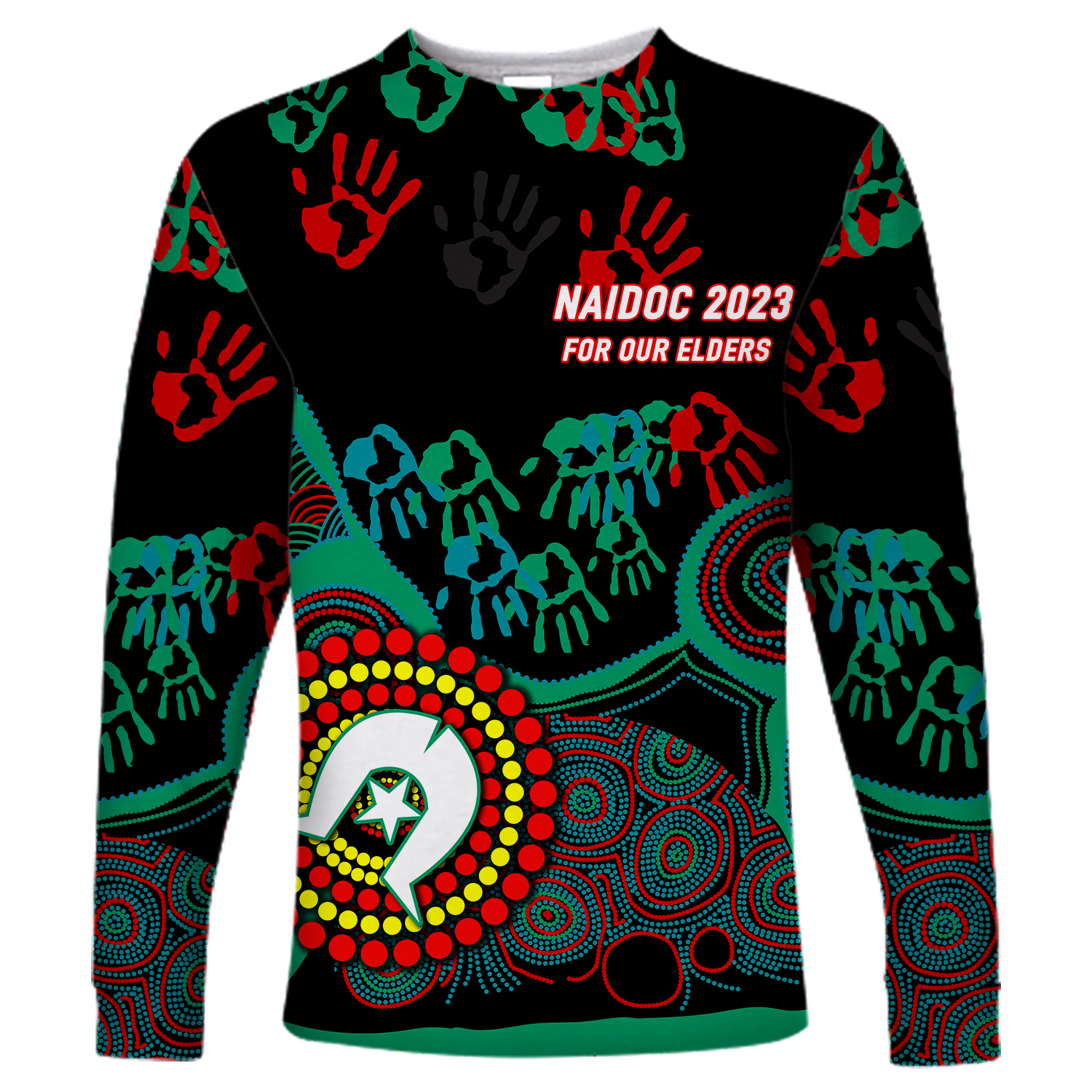 (Custom Personalised) NAIDOC Week 2023 Aboriginal Art For Our Elders Long Sleeve Shirt 