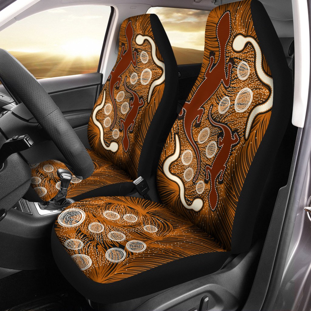 aboriginal-car-seat-covers-indigenous-brown-lizard-and-white-snake