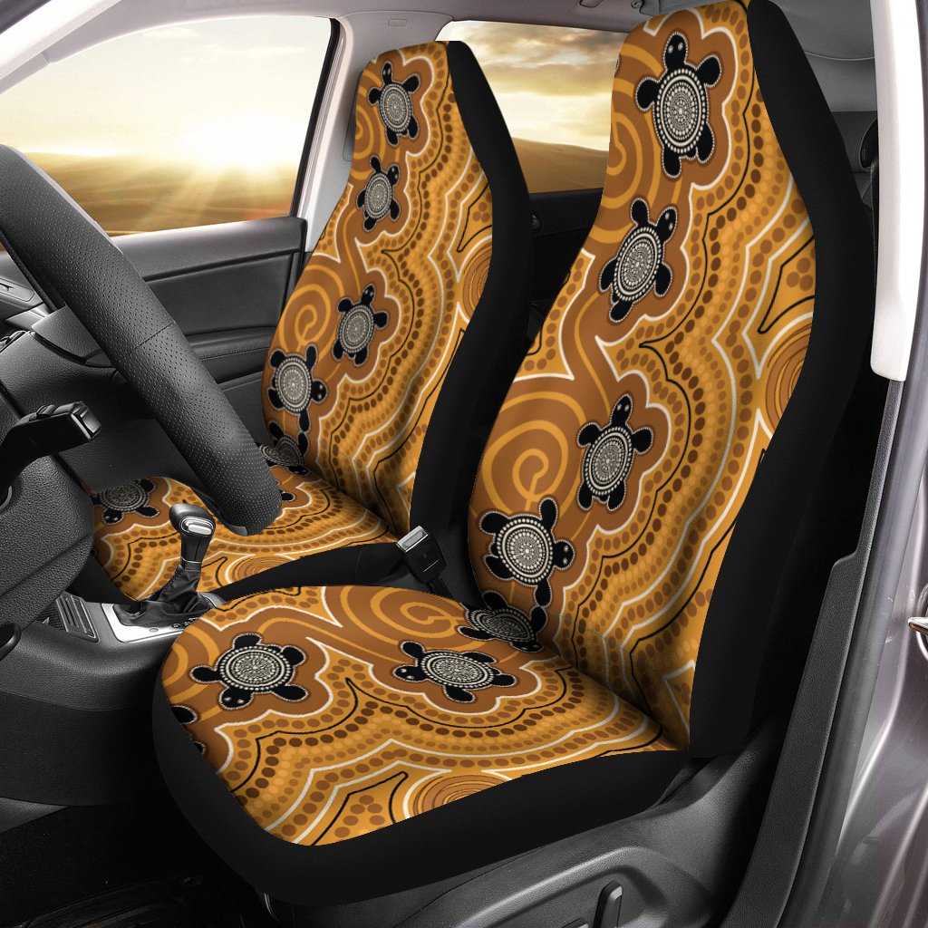 aboriginal-car-seat-covers-indigenous-turtle-gold-version