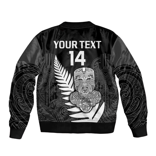 custom-text-and-number-aotearoa-rugby-sevens-all-black-tiki-fern-bomber-jacket