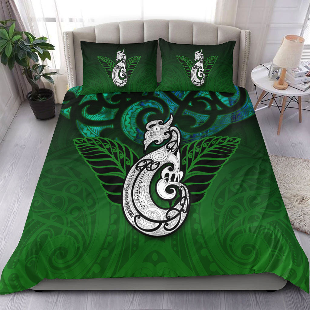 new-zealand-maori-bedding-set-paua-shell-green