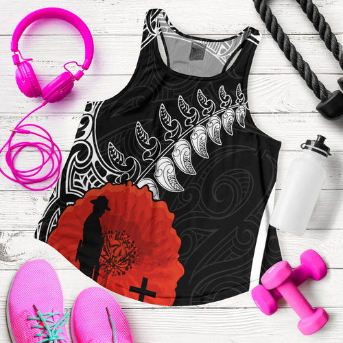 new-zealand-anzac-2022-women-racerback-tank-maori-mix-fern-poppy