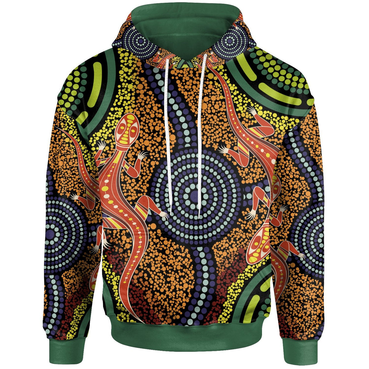 aboriginal-hoodie-aboriginal-two-lizards-dot-painting-circle