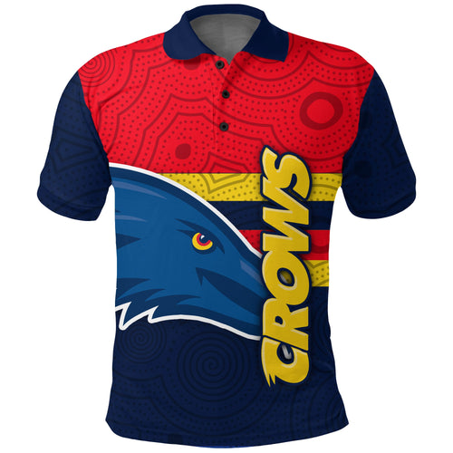 custom-personalised-adelaide-crows-polo-shirt-aboriginal-dot-painting