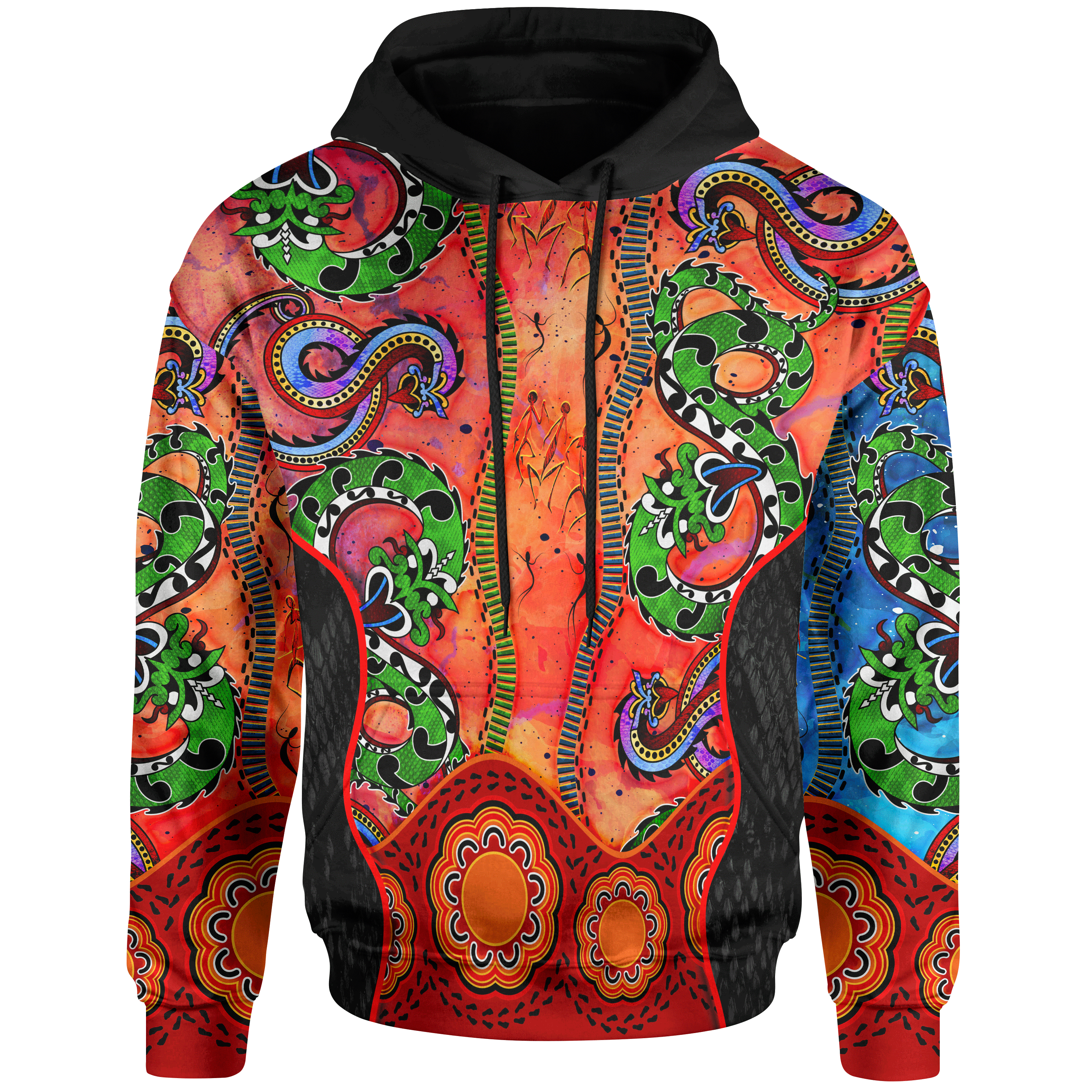 aboriginal-hoodie-aussie-indigenous-patterns-orange