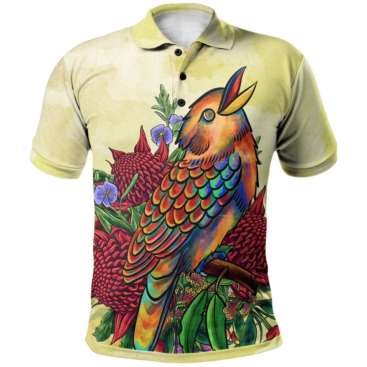 polo-shirts-australia-kookaburra-with-waratah