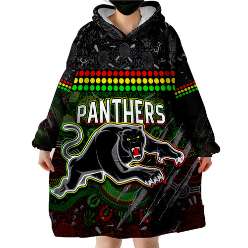 custom-text-and-number-panthers-wearable-blanket-hoodie-premiers-2022-aboriginal-lt13