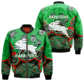 Rabbitohs Rugby Aboriginal Art Bomber Jacket - LT12