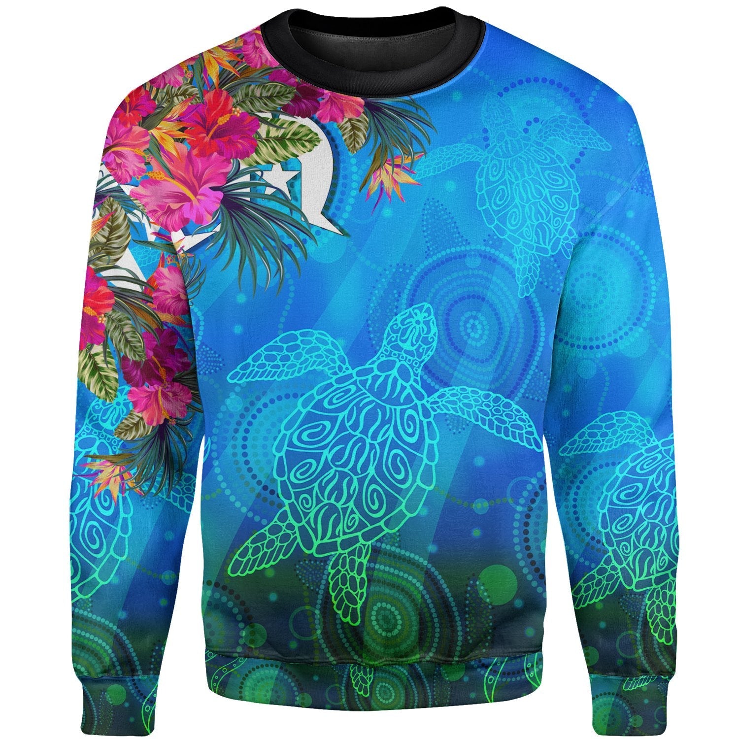 sweater-shirt-torres-strait-blue-sea-with-hibiscus