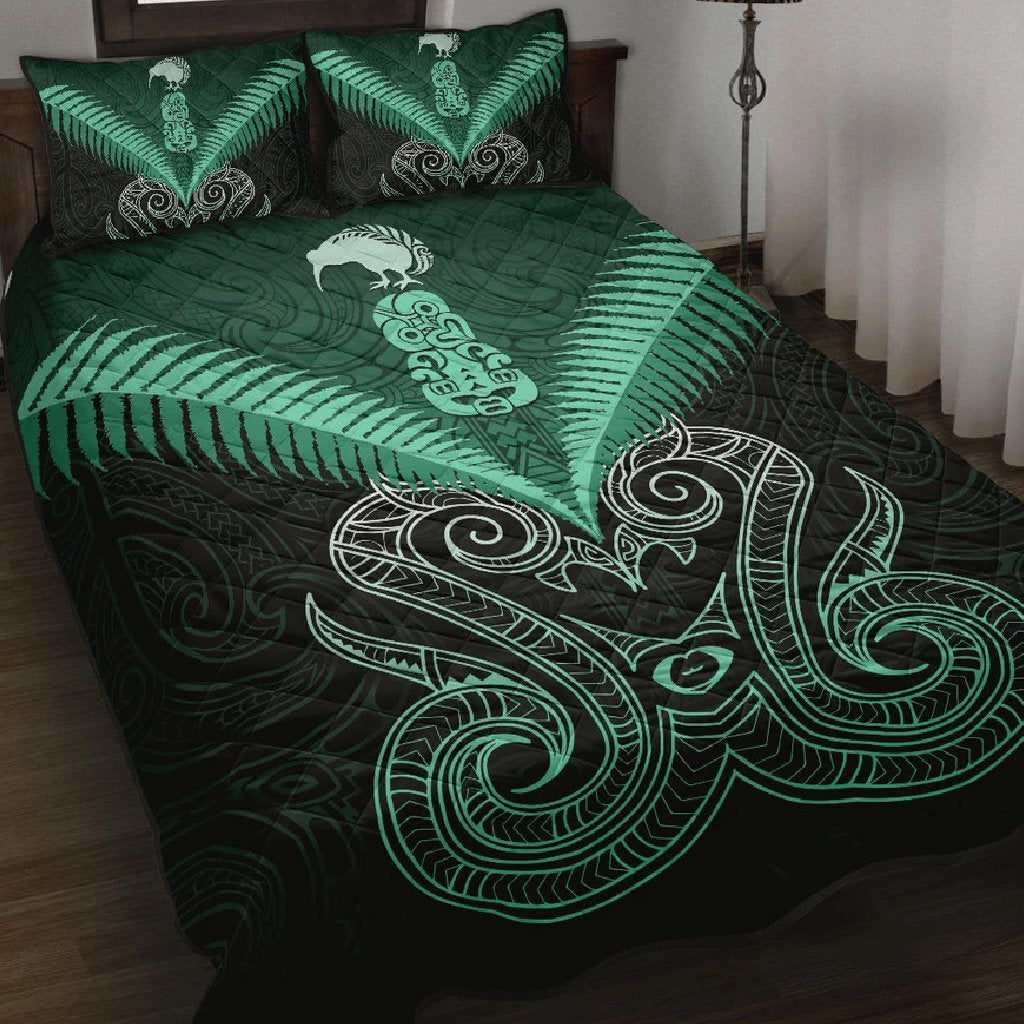 maori-manaia-new-zealand-quilt-bed-set-turquoise