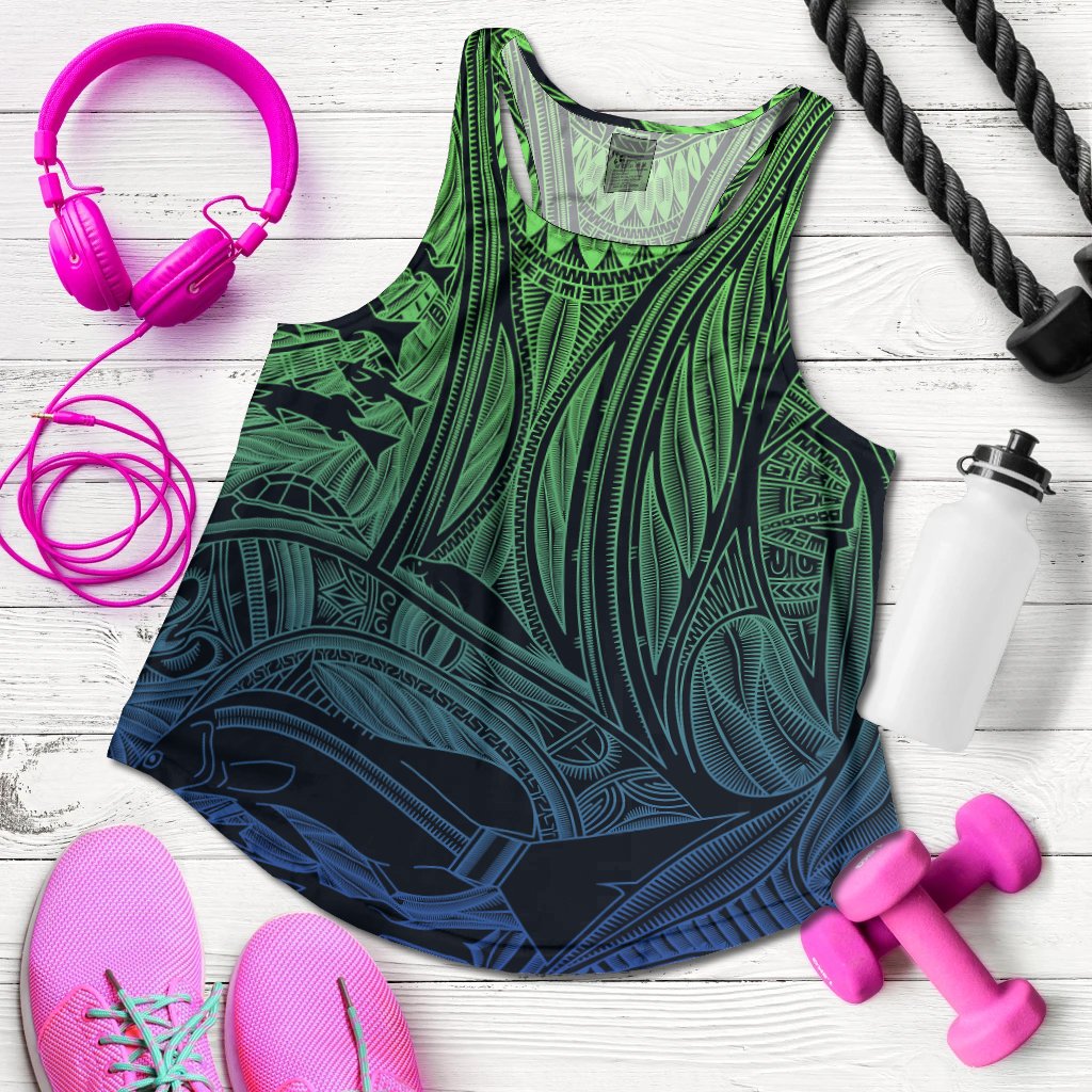 Torres Strait Islanders Women's Racerback Tank - Ocean Art - Vibe Hoodie