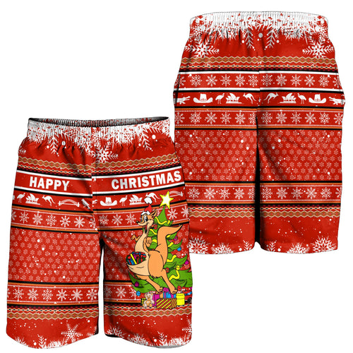 Australia Christmas Kangaroo Aboriginal Pattern Men Short - LT2