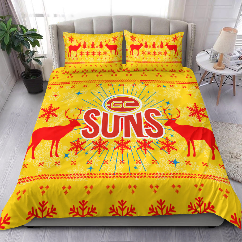 gold-coast-suns-bedding-set-christmas-ugly-style