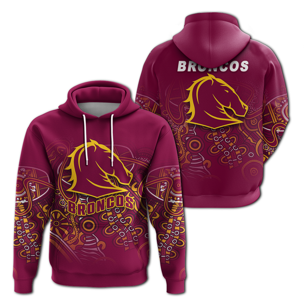Brisbane Broncos Rugby Indigenous Hoodie - LT12