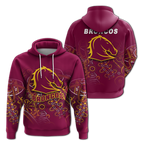 Brisbane Broncos Rugby Indigenous Hoodie - LT12