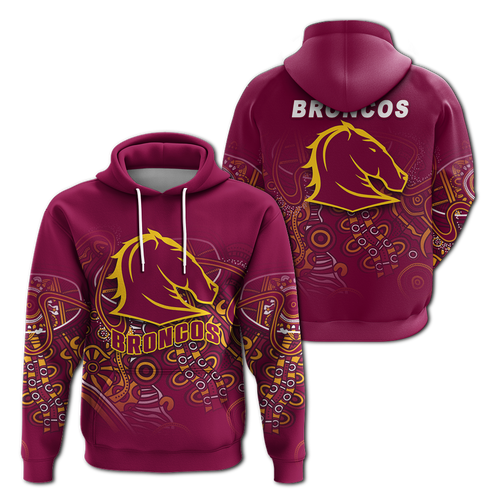 Brisbane Broncos Rugby Indigenous Hoodie - LT12