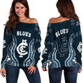 Go Blues Off Shoulder Sweater Simple Indigenous LT13 - Vibe Hoodie