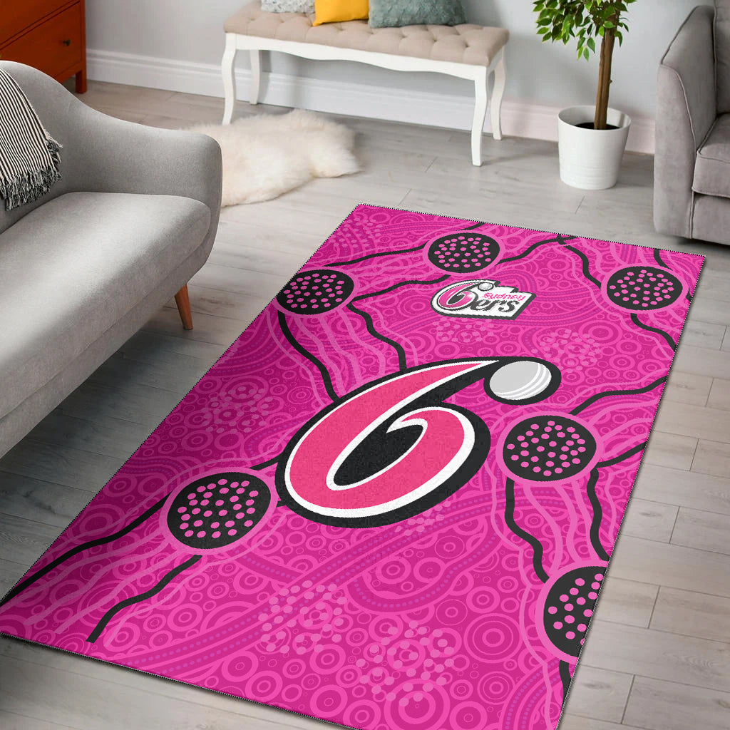 sydney-sixers-area-rug-aboriginal-dot-painting