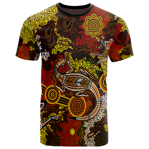 aboriginal-t-shirts-kangaroo-and-lizard-dot-painting-art