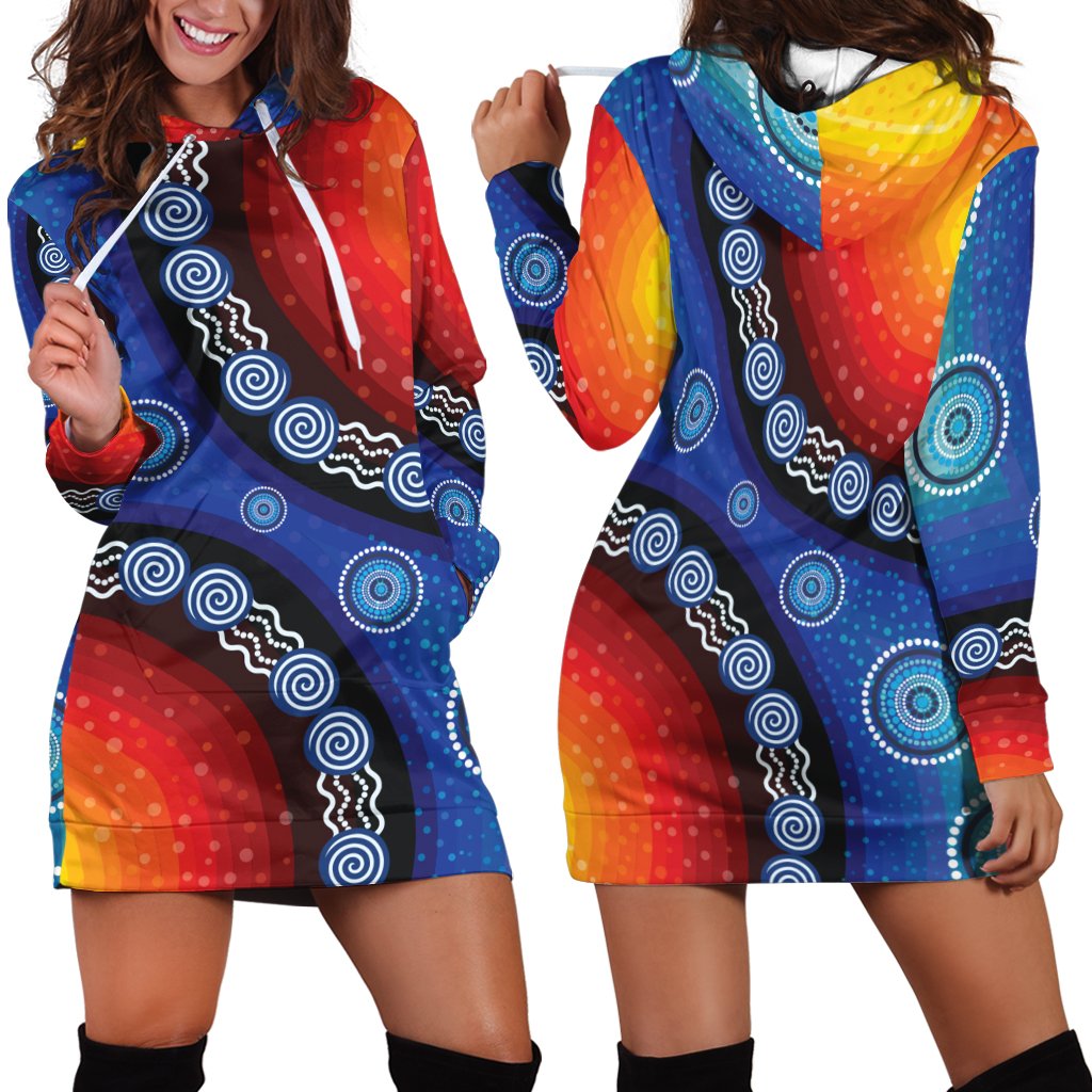 hoodie-dress-aboriginal-color-dot-painting