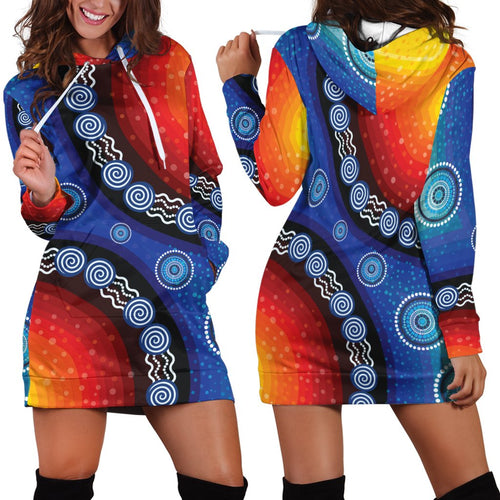 hoodie-dress-aboriginal-color-dot-painting
