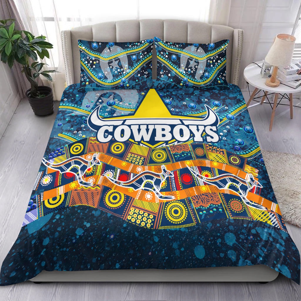 naidoc-week-cowboys-bedding-set-aboriginal-dot-painting