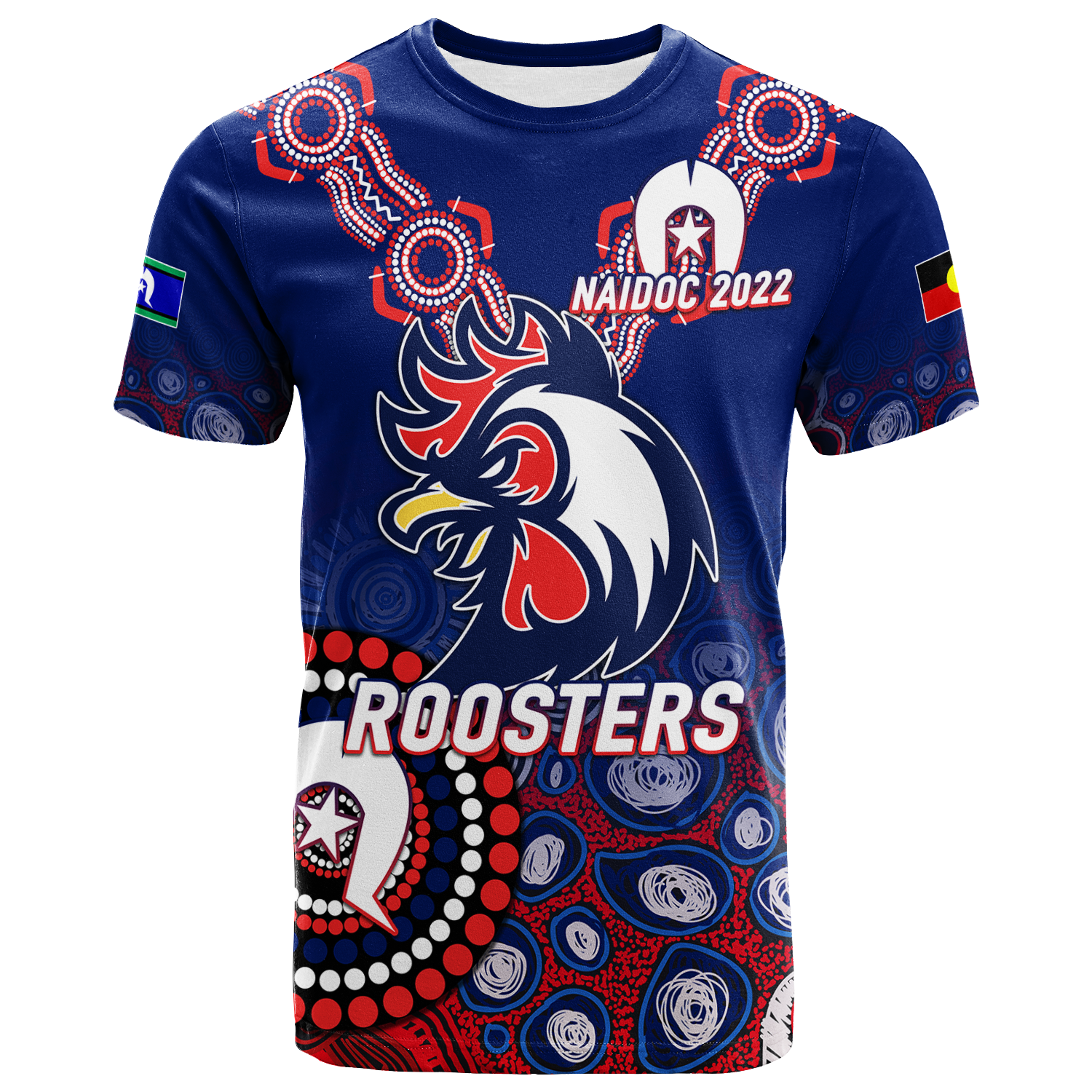 custom-personalised-roosters-rugby-naidoc-2022-aboriginal-t-shirt