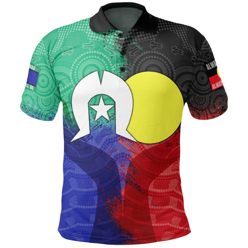 aboriginal-kid-polo-shirts-australia-naidoc-week-indigenous-flag-style-for-kid