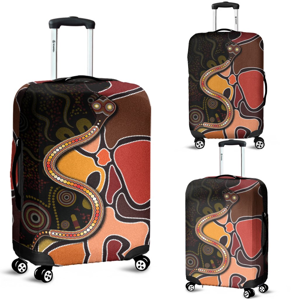 luggage-cover-aboriginal-snake-with-dot-painting