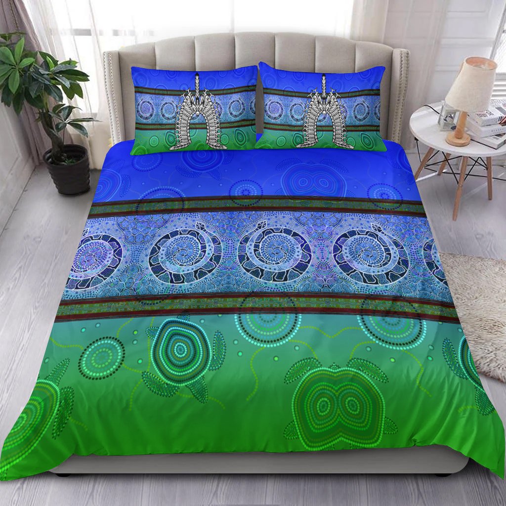 bedding-set-turtle-with-dhari-mask-snake-patterns