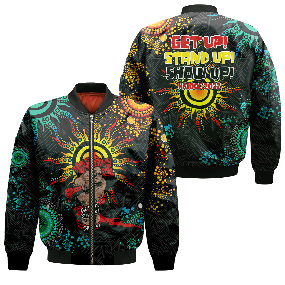 NAIDOC Week 2022 Aboriginal Art Unique Bomber Jacket