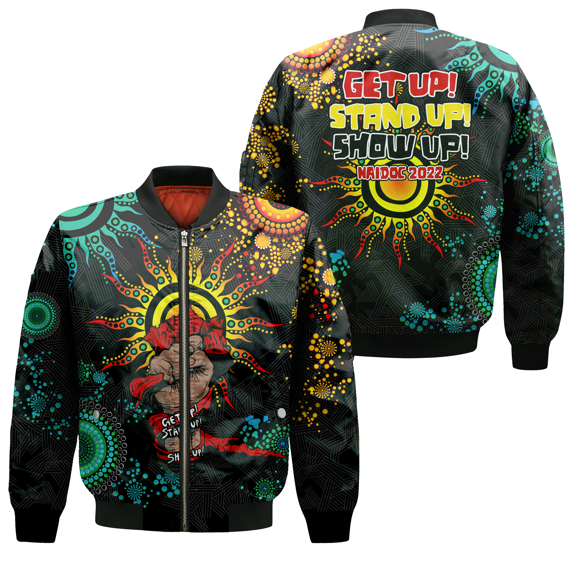 NAIDOC Week 2022 Aboriginal Art Unique Bomber Jacket