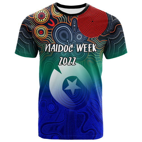 naidoc-week-2022-torres-strait-islander-with-aboriginal-dot-painting-art-t-shirt
