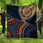 premium-quilts-aboriginal-dot-panting-art-with-snake