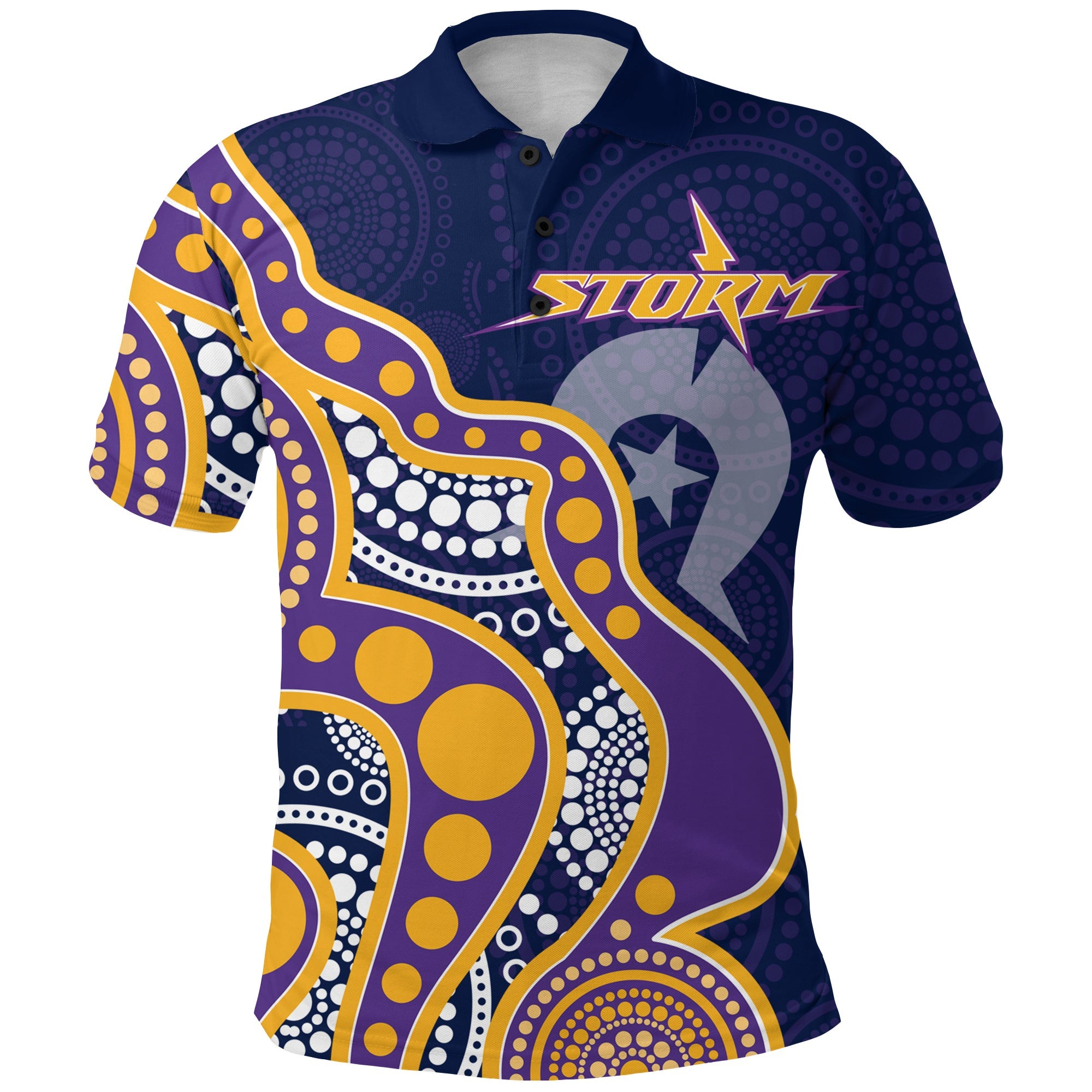 naidoc-week-melbourne-storm-polo-shirt-aboriginal-dot-painting