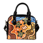 Aboriginal Shoulder Handbag - Indigenous Art Patterns Ver04 - Vibe Hoodie