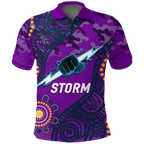 (Custom Personalised) Storm Rugby ANZAC Day Camouflage Indigenous Art Polo Shirt - LT12