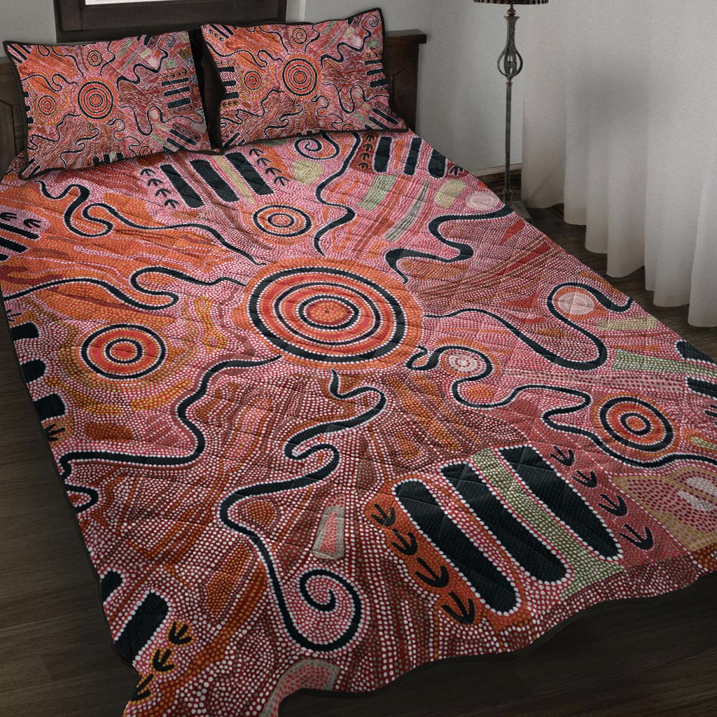 aboriginal-quilt-bed-set-indigenous-footprint-landscape