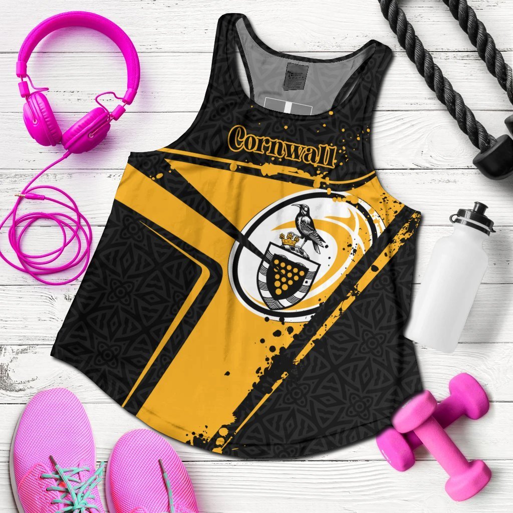 Cornwall Rugby Women Racerback Tank - Cornish Rugby - Vibe Hoodie