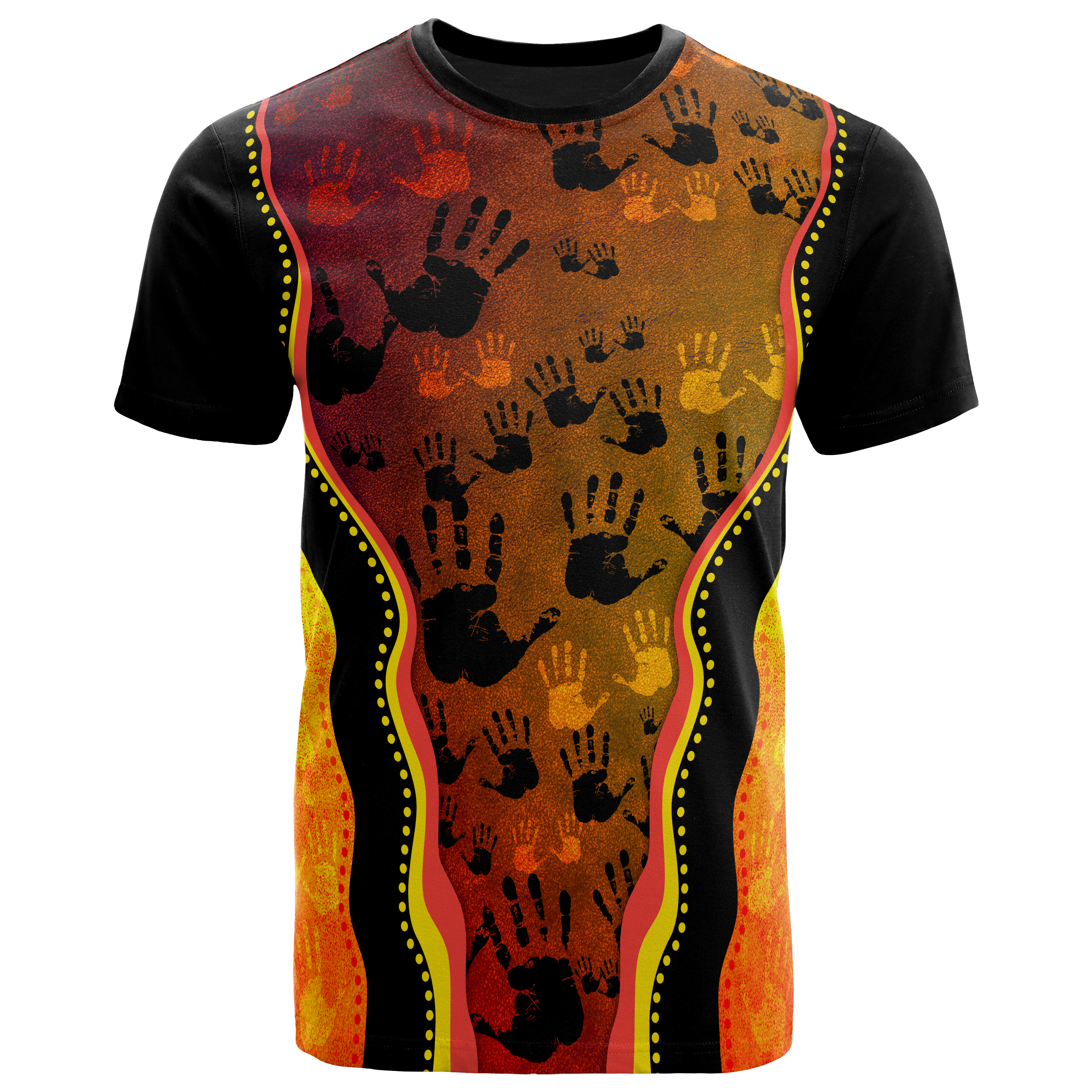 aboriginal-t-shirt-indigenous-rock-painting-golden-style