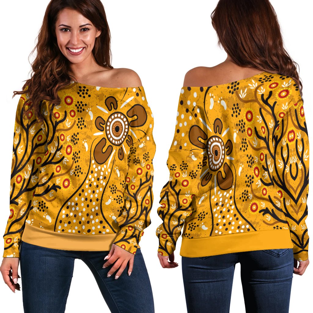 Shoulder Sweaters - Aboriginal Art In Spring Style - Vibe Hoodie