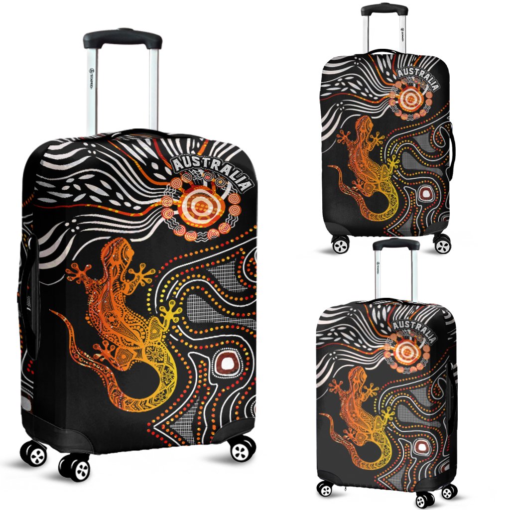 aboriginal-luggage-cover-lizard-sunshine